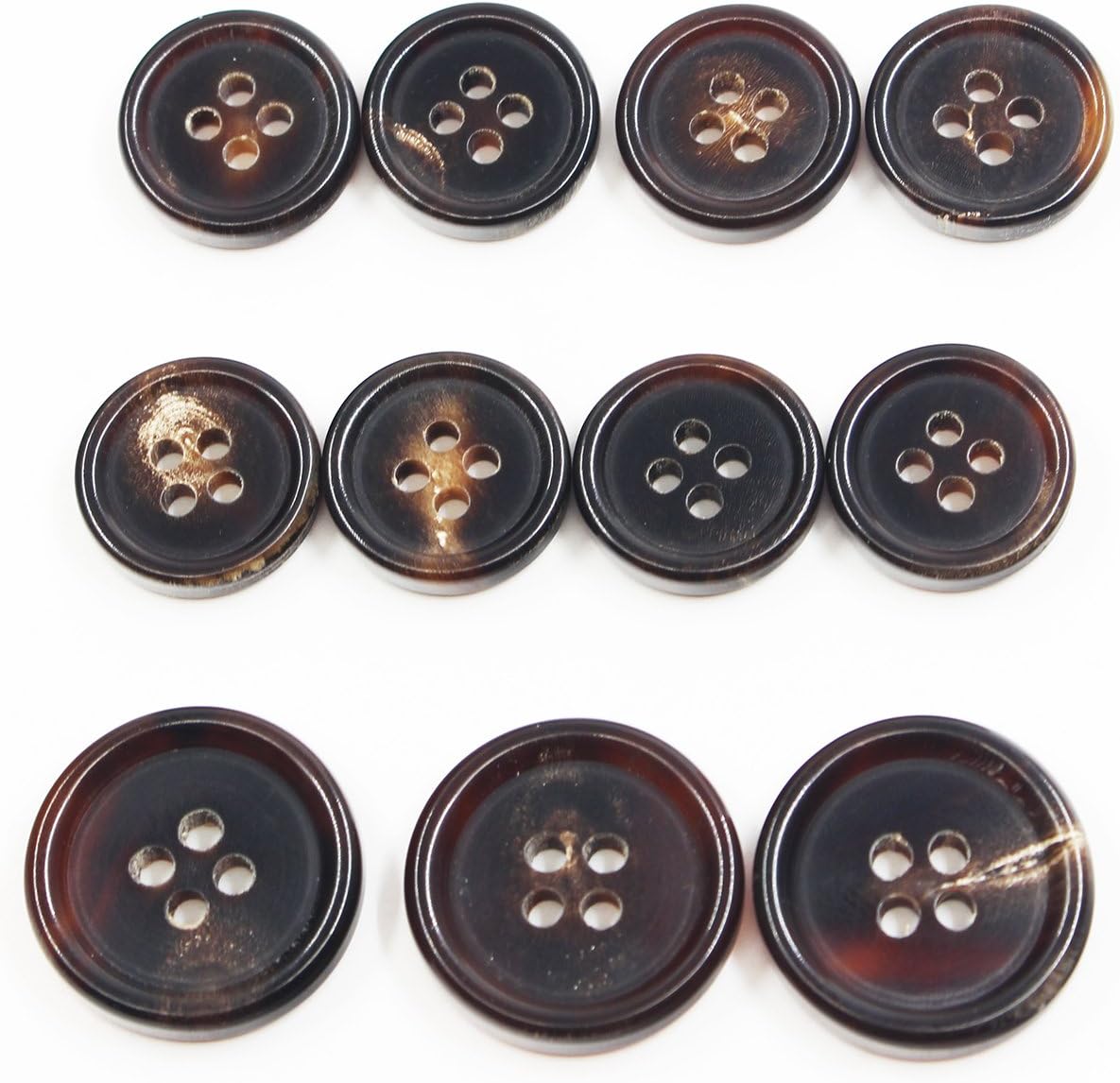 Amazon.com: MINSOK Shell Horn Button for Suits, Blazers, Coats, Pants ...