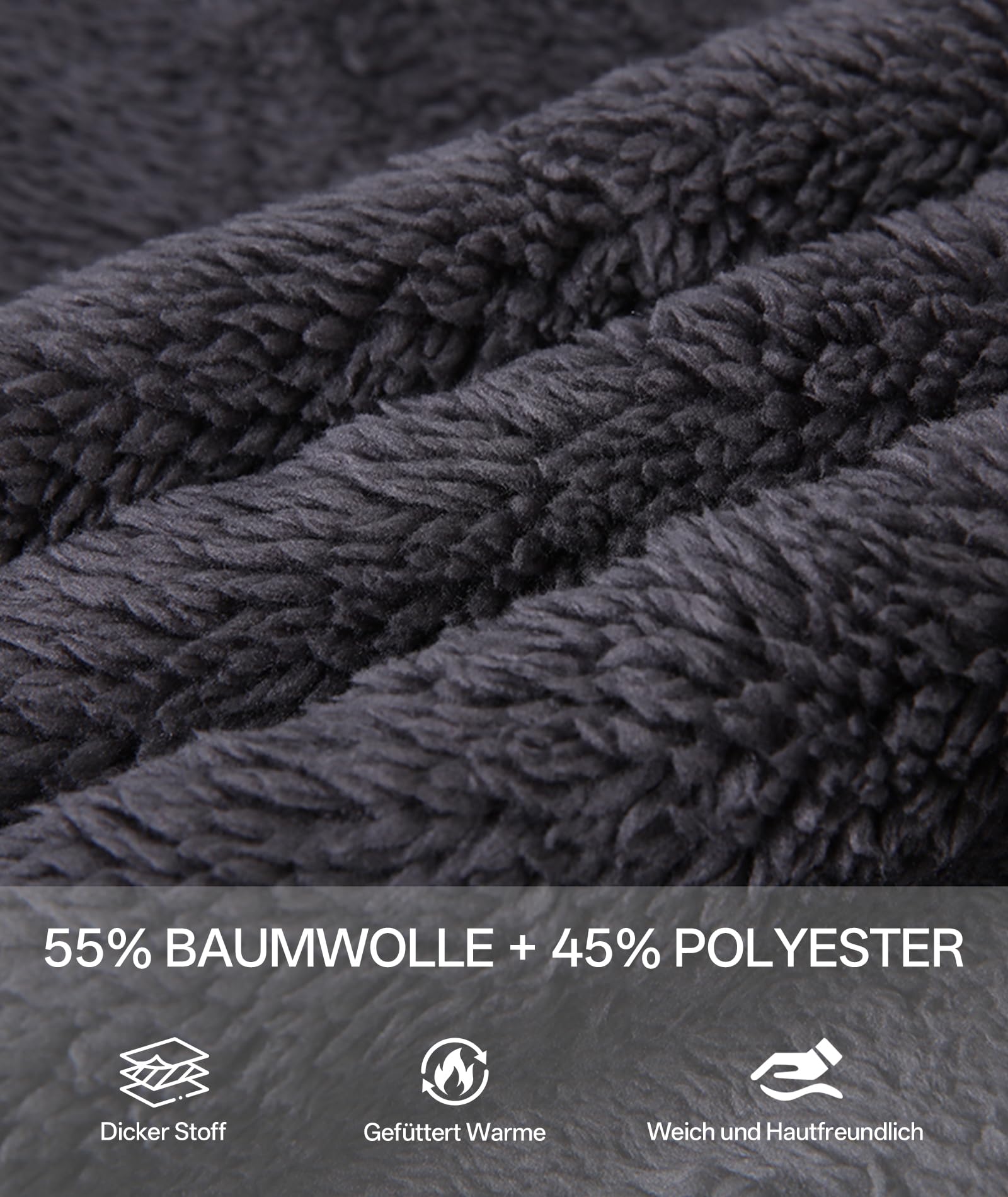 GEEK LIGHTING Felpa Donna con Cappuccio Foderata in Pile Calda Giacca Invernale con Zip Felpa Pile Donna Teddy Hoodie con Cerniera Sweatshirt Inverno Autunno S-2XL