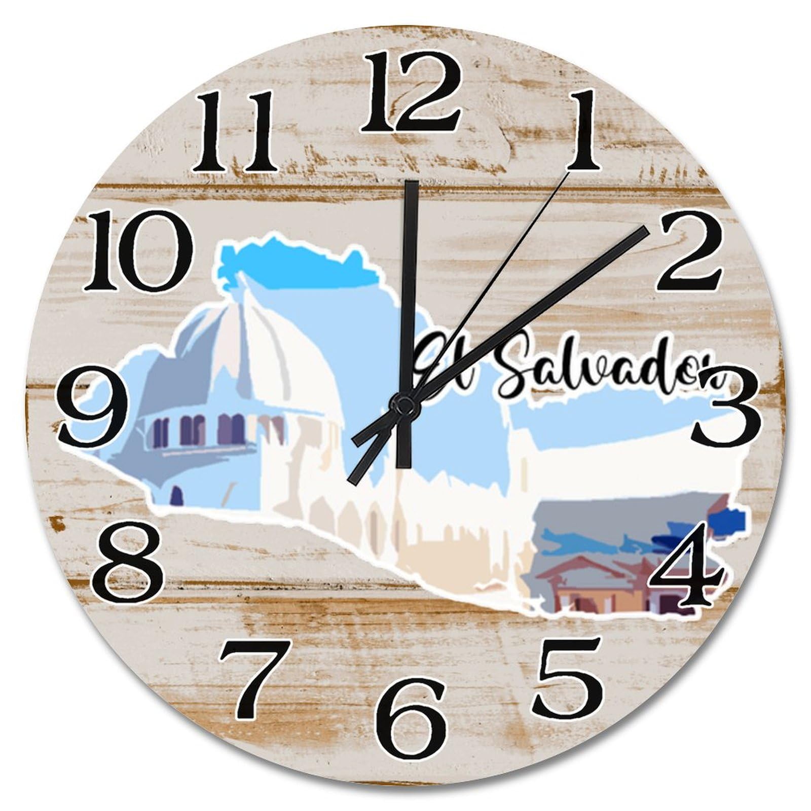 Horloge murale silencieuse Salvador à mécanisme quartz sans tic-tac