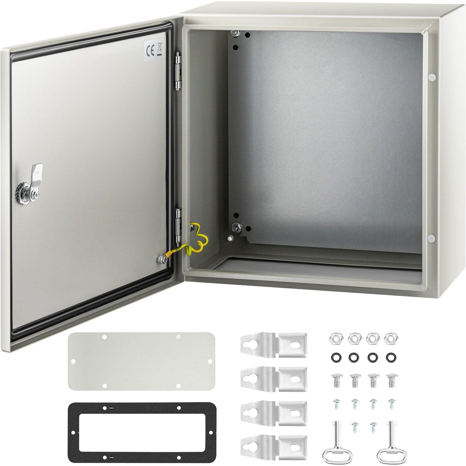 NEMA Steel Enclosure, 16 x 16 x 8'' NEMA 4X Steel Electrical Box, IP66 Waterproof & Dustproof, Outdoor/Indoor Electrical Junction Box, with Mounting Plate