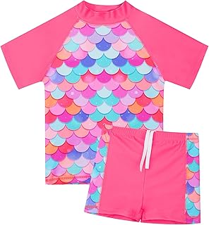 Boys 3-12 Years Two Piece Long Sleeve 50+UV Swimsuit Shark Swimwear Kids Swimming Costume Sun Protection
