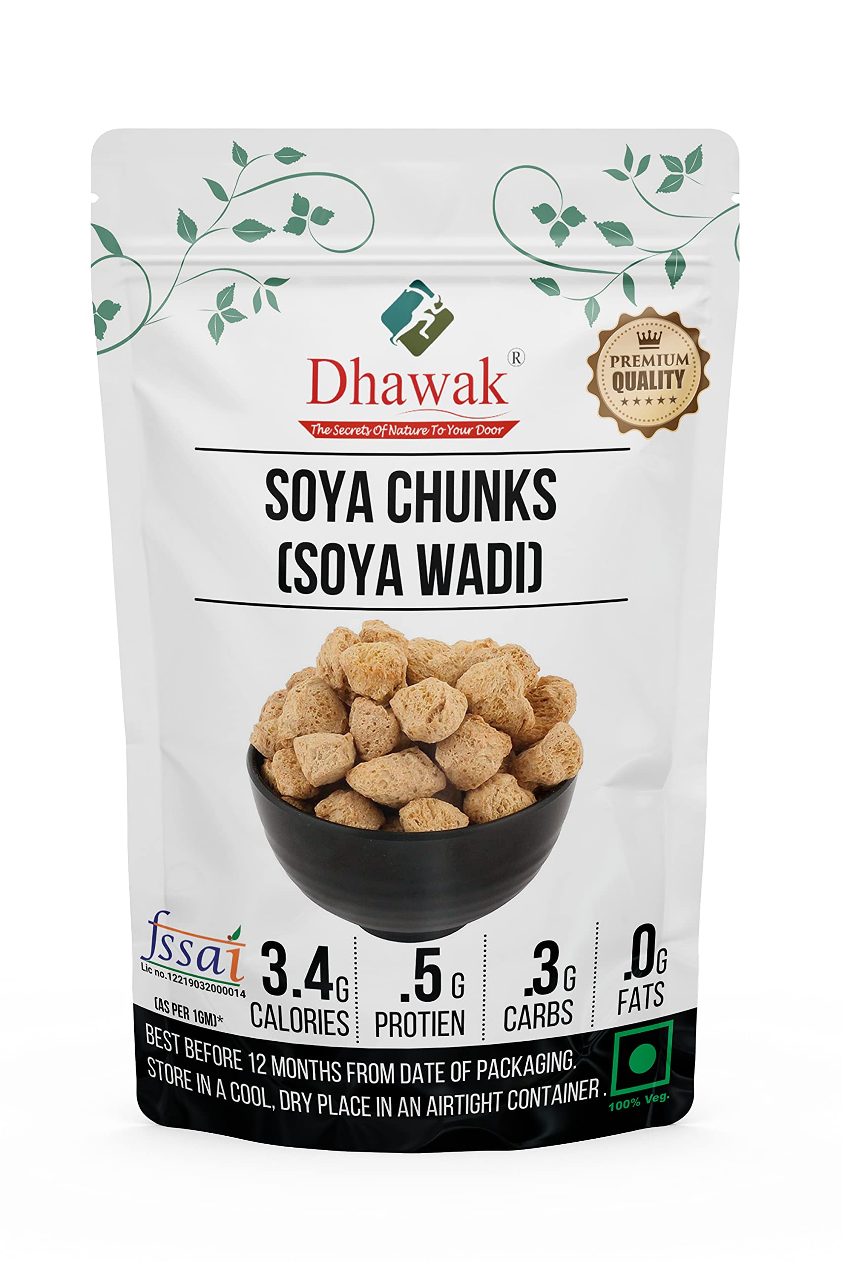 Dhawak SOYA Chunks (SOYA Wadi) - 1250 GMS. (B07RZGVN1W) Amazon Price History, Amazon Price Tracker