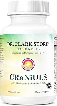 Dr Clark Store CRaNiULS (Multi Vitamin & Mineral), 520 mg 150 Gelatin Caps