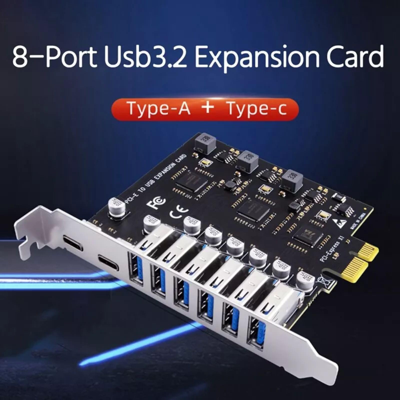 Scheda di espansione USB 3.2 Gen1 con chip NEC720201 5Gbps Supporto trasmissione PCI-E X1 X4 X8 X16 Periferiche per computer