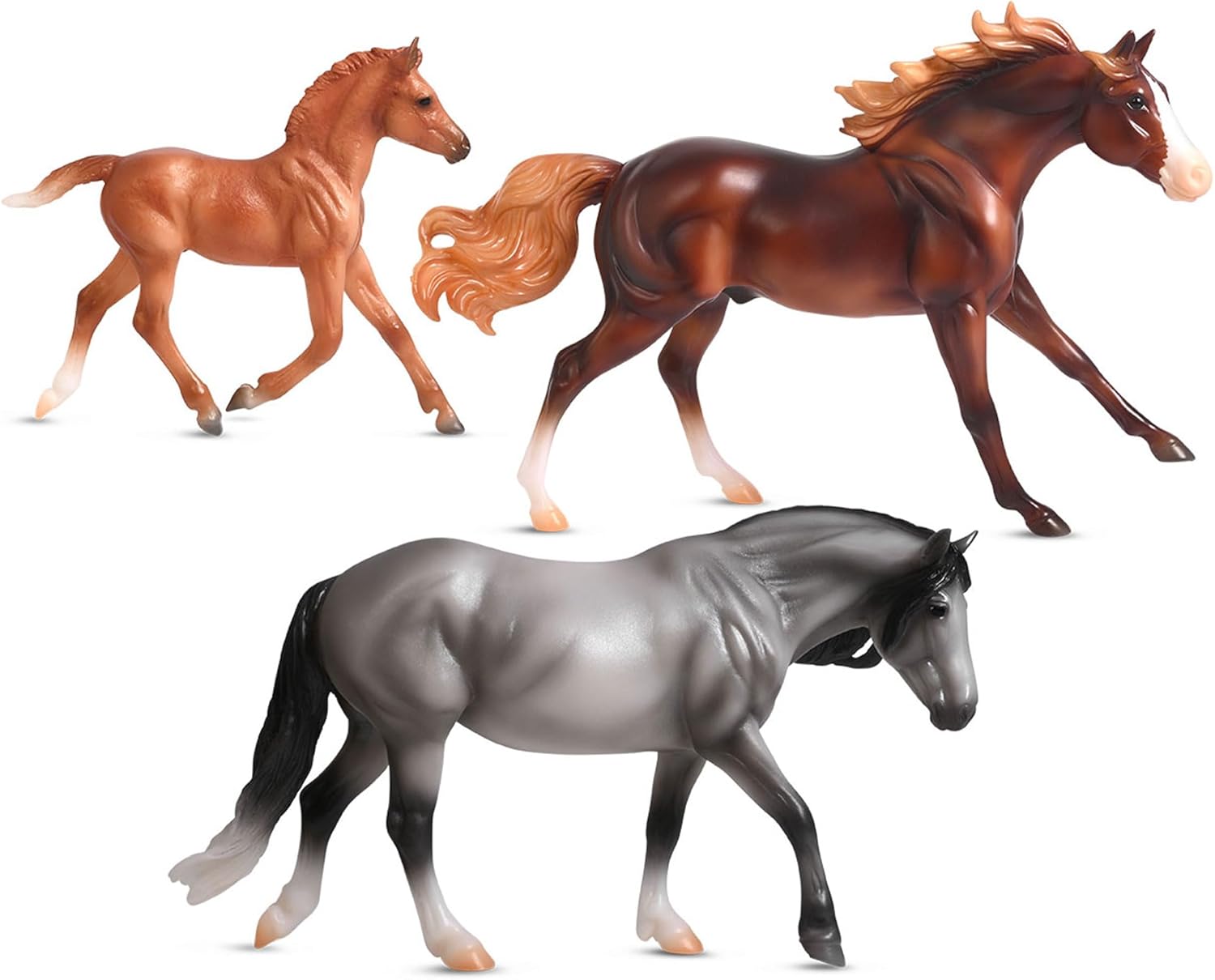 Breyer Horses Freedom Series |Playful Pony Horse Family | Horse Figurine | 9" L x 7" H | Model #B-FS-10229