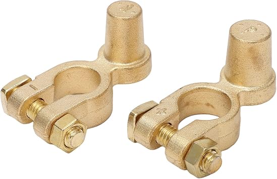 1 Pair SAE to JIS Car Battery Terminal Connector, Battery Terminal Car Battery Terminal Clamps Positive Negative Top Post Battery Terminal for Auto