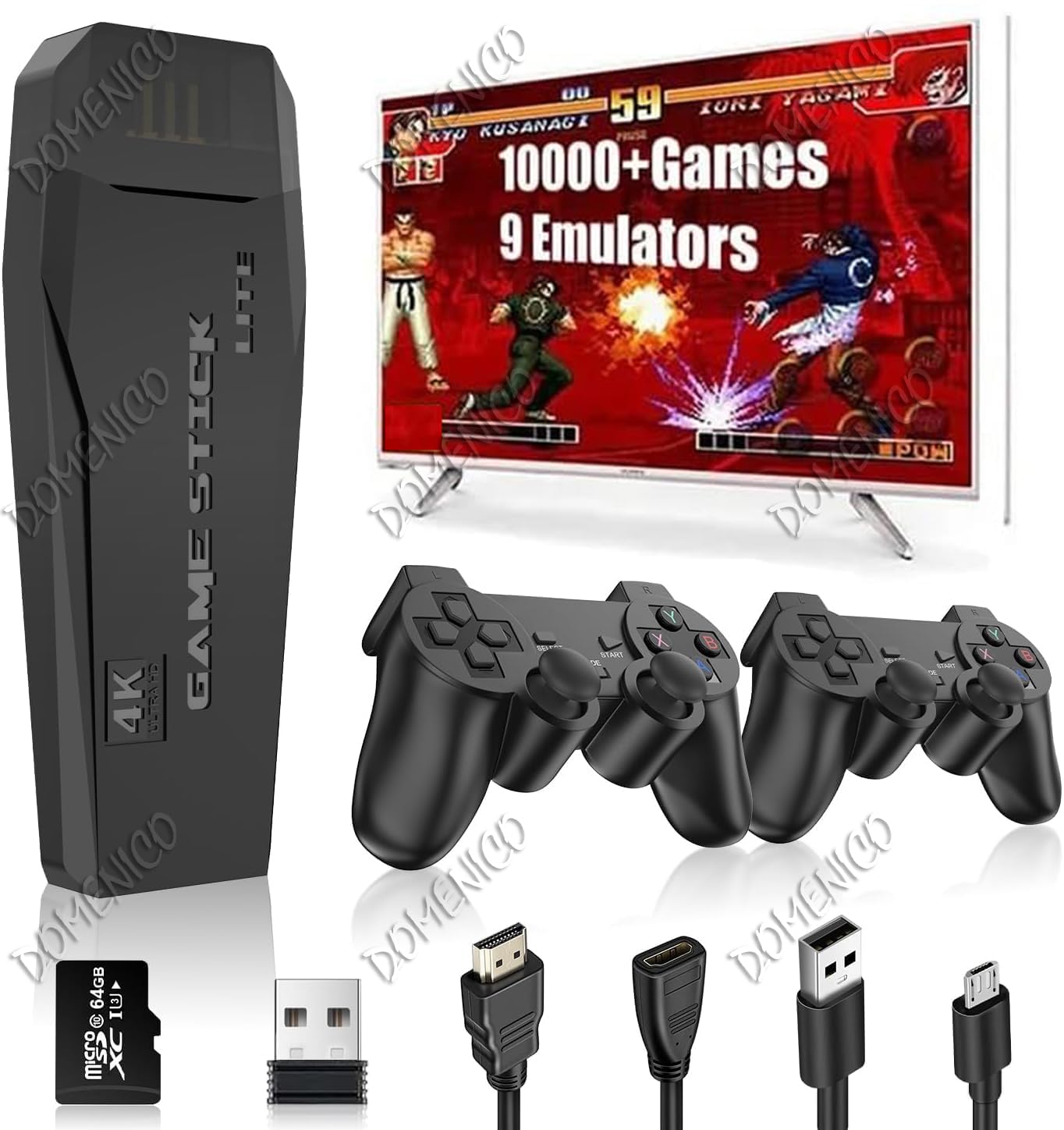 DOMENICO 2.4G Wireless Controller Gamepad Set - Plug and Play Console for 3D Games, +20000 Preloaded Games-image-17