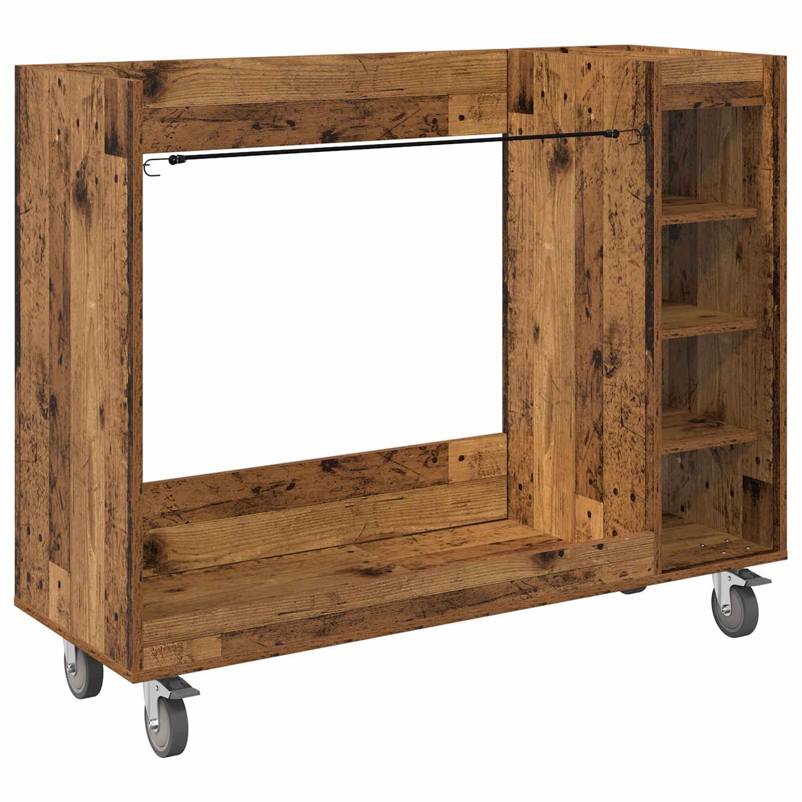 Gecheer Golf-Schrank Uni Altholz, 120 x 45 x 98 cm, Holz, Stauraum für Golfzubehör, für Garage und Wohnraum