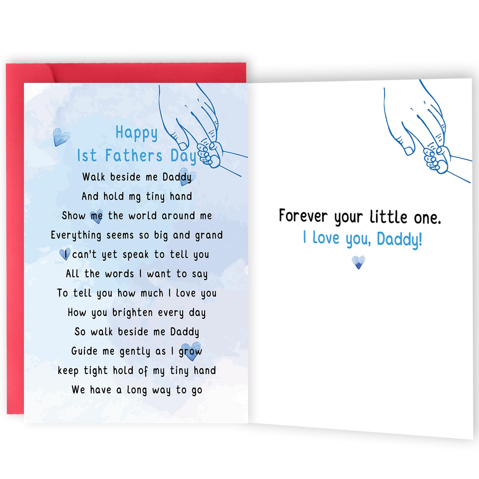 Abeletree First Father Day Gifts for New Dad, Cute 1st Father's Day Card from Baby Son Daughter, Funny Gifts for New Father from Wife, Expectant Dad