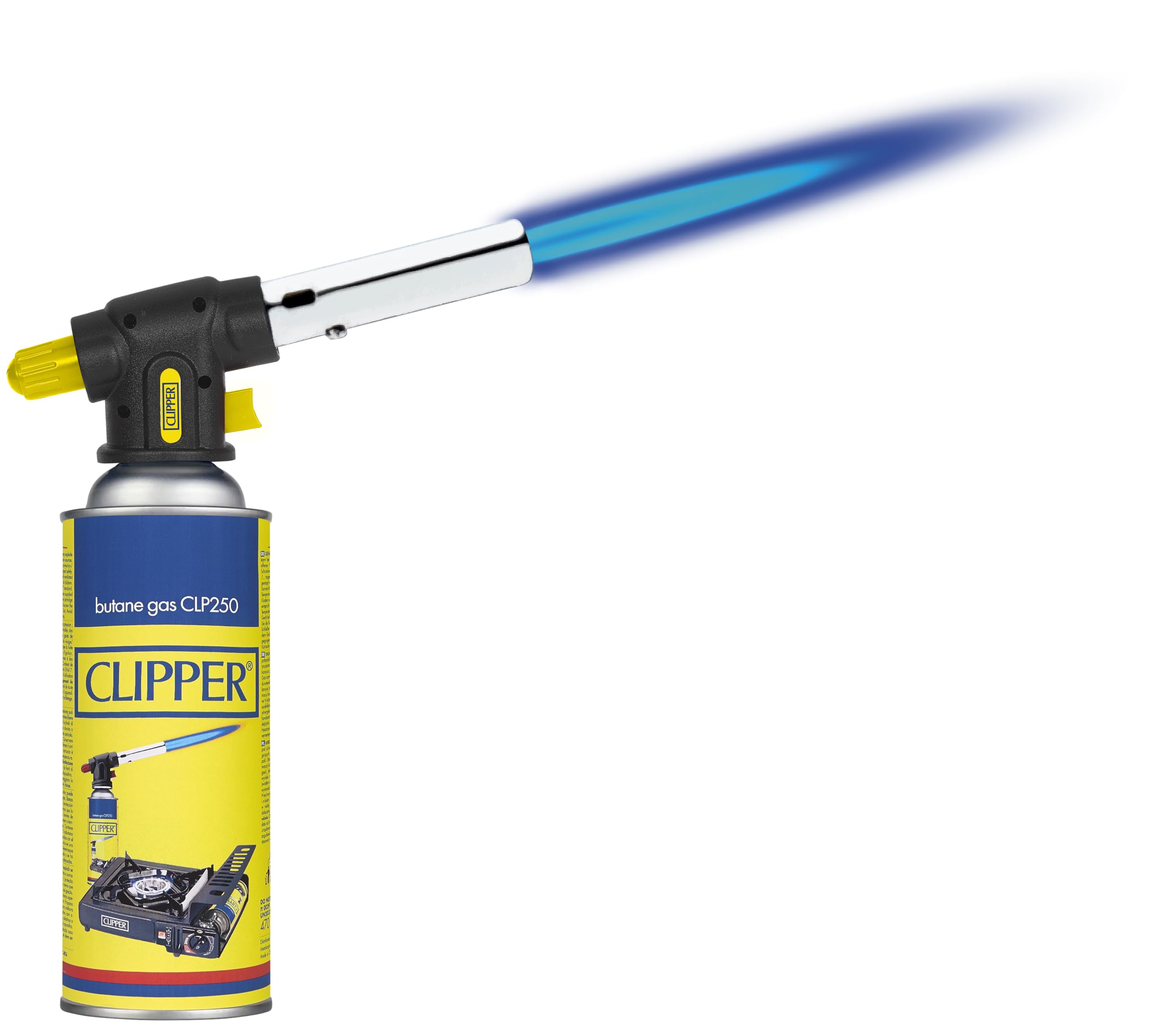 Clipper Lot de 4 cartouches de gaz universelles de 400 ml pour appareils à feu | Valve GLP250 | gaz de camping, poêles, chalumeaux et cuisinières à gaz