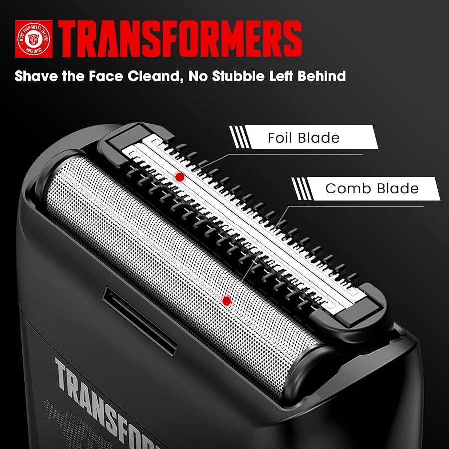 Transformers Electric Foil Shaver for Men：Portable Electric Razor for Face - image 2