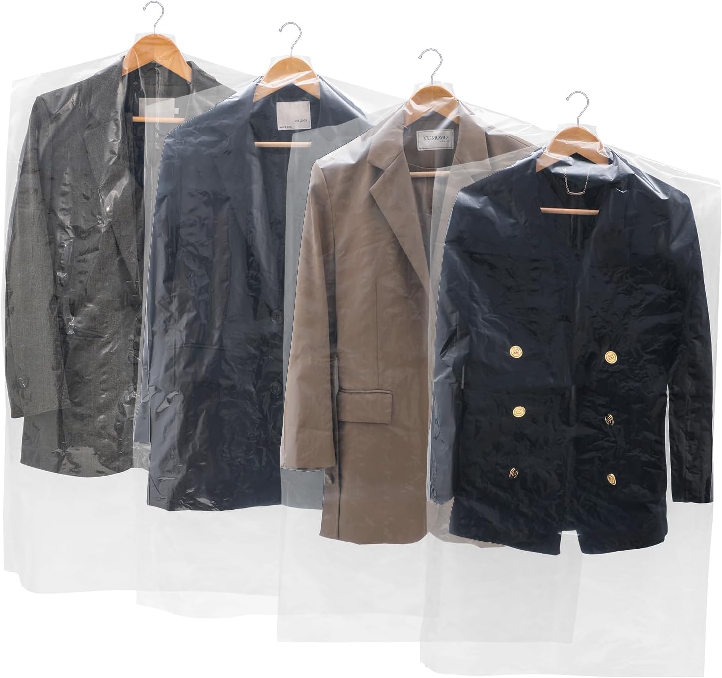 Repaly 50 Pack Clear Plastic Garment Bags 24 x 40 Inch Dry