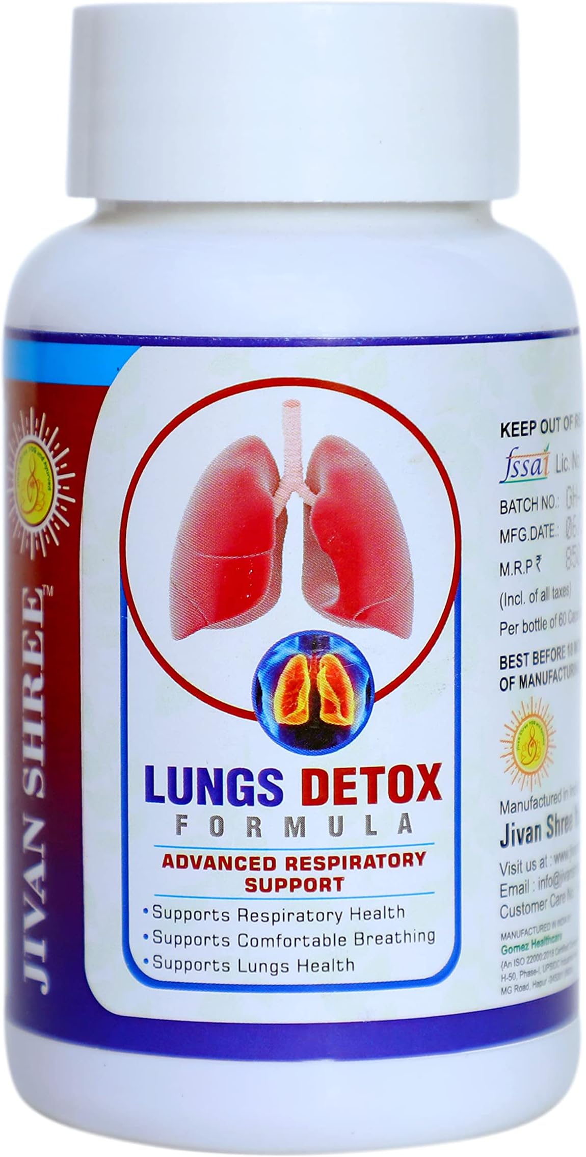 Yog and Ayurved Lung Detox Vitamin C Lungs Cleaner Removes Lungs Tar Supports Detoxification and Immune Defence Healthy Lungs Health and Protects From Smoke & Pollution