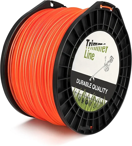 Replacement 0.08 Inch 1200Ft 3.6Lb Grass Trimmer String - Compatible with De Walt Wee d Ea ters - Orange Line for Most String Trimmers