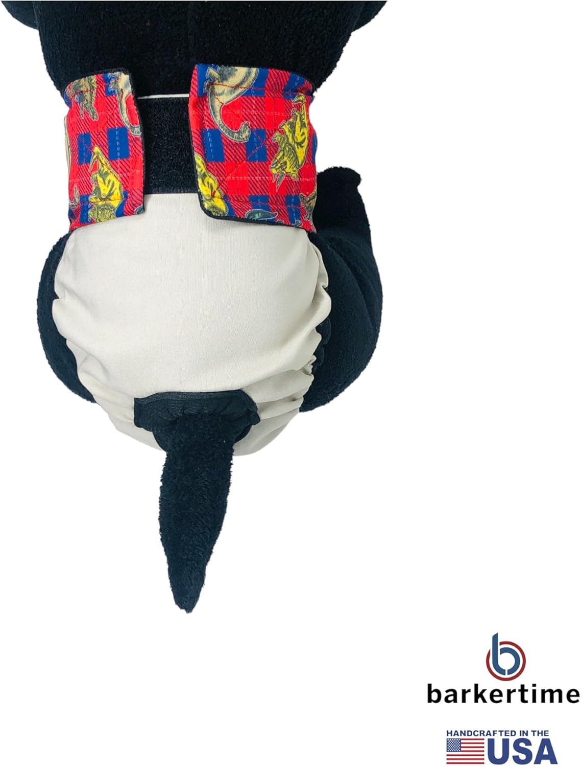 Fast Car on Frosty Cream Dog Diaper, XL, Without Tail Hole - Made in USA