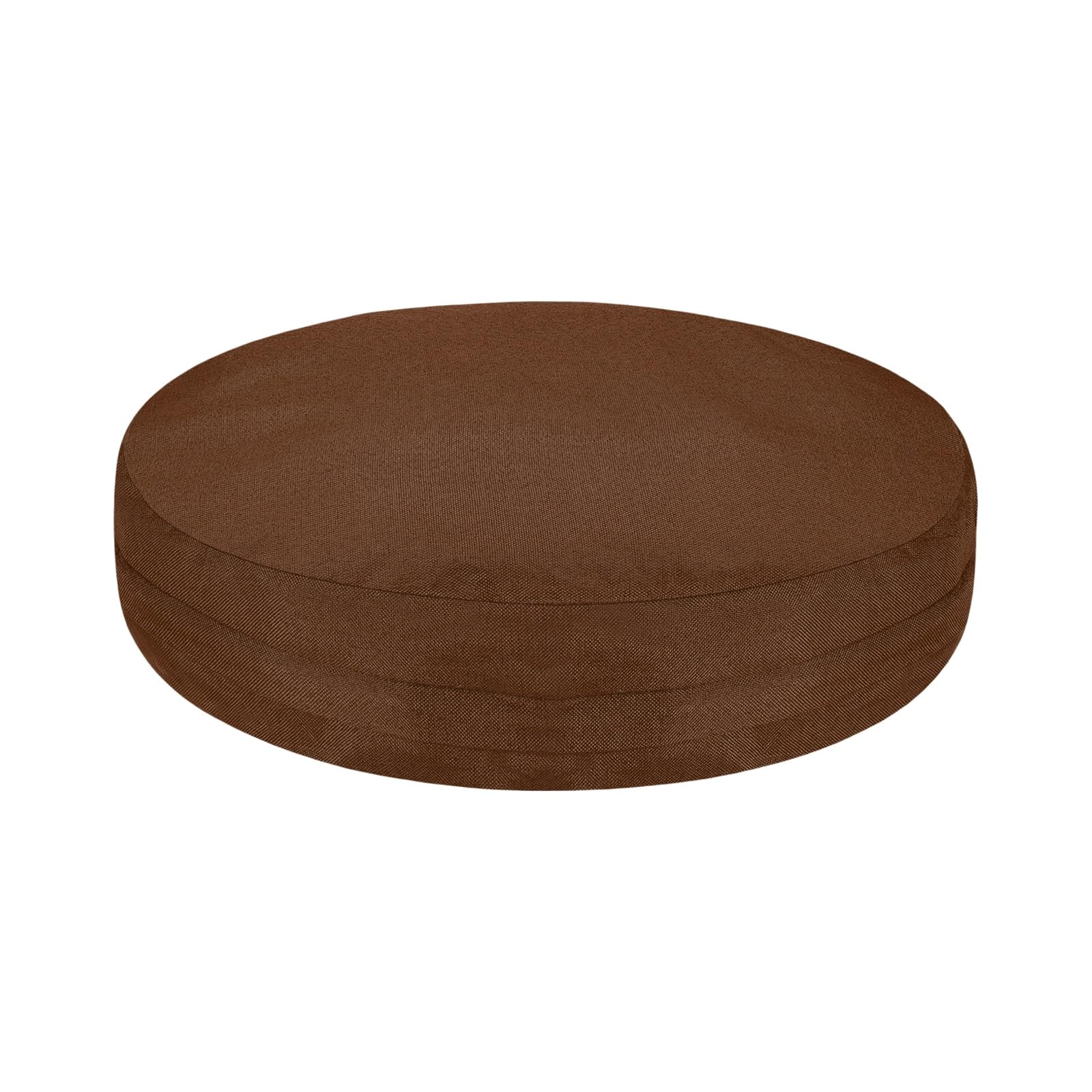 sourcing map Round Floor Pillow Cover, 15.7" Floor Cushion Cover, Washable Dustproof Round Tatami Meditation Pillow Protector with Zipper for Living Room Bedrooms Office Outdoor Indoor, Coffee