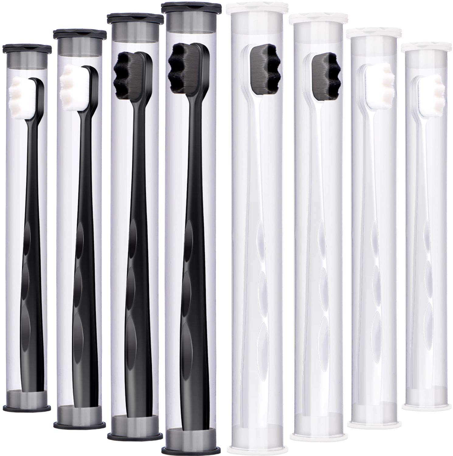 8 Pieces of Nano Super Soft Manual Toothbrush with 20,000 Soft Floss bristles, Used for Oral Care, Suitable for deep Cleaning of Sensitive Teeth, Very Suitable for Children and Adults