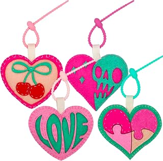 Mefatus Beginner Sewing Kit: Keychain & Bag Charm Crafts with Pre-Cut Felt, Needles, Threads - Easy DIY for Adults