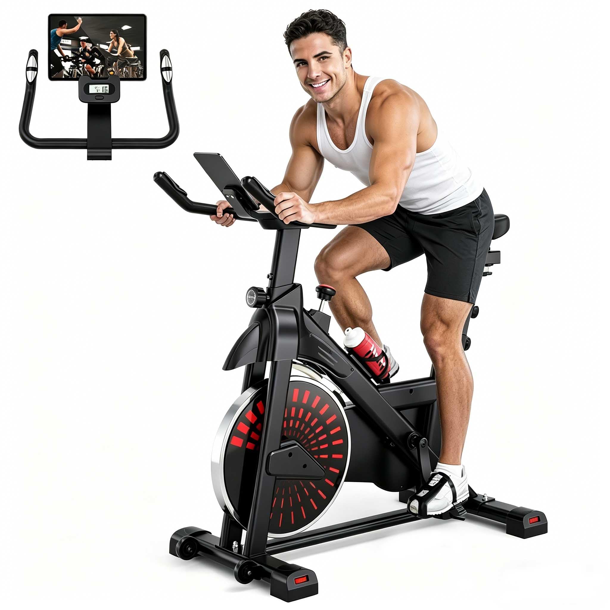 2025New Dripex Exercise Bikes for Home Use Spin Bike Stationary Indoor Bike for Heavy People Exercise Equipment for Home Gym Cycling Equipment for Fitness Workout Cardio Training