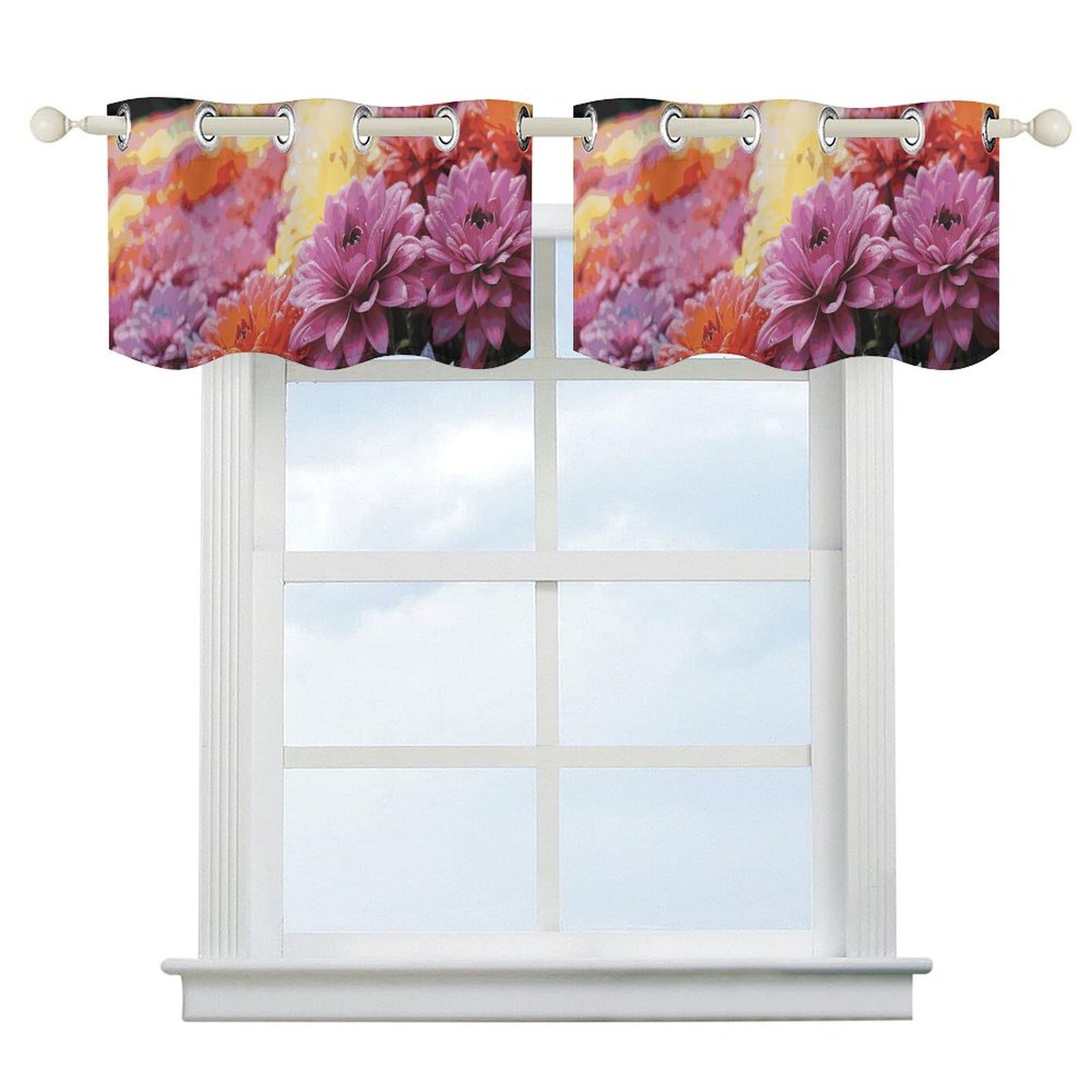Rideaux occultants pour chambre lumineuse et froide avec motif thermique