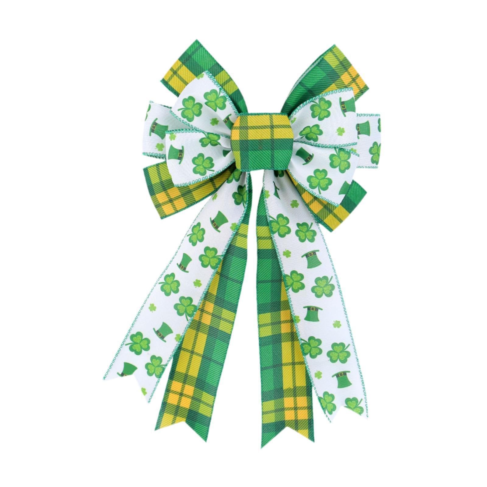 CYDZSRA St Patricks Day Bow Wreath Bow Wall Decor Evokes Joyful Memories And Good Times Throughout Festive Season St Patricks Day For Wreath Shamrock Wall