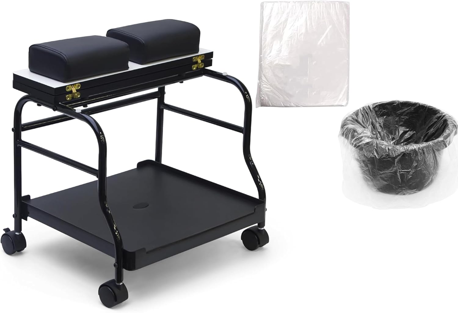 Pedicure Cart & Disposable Plastic Tub Bags Bundles