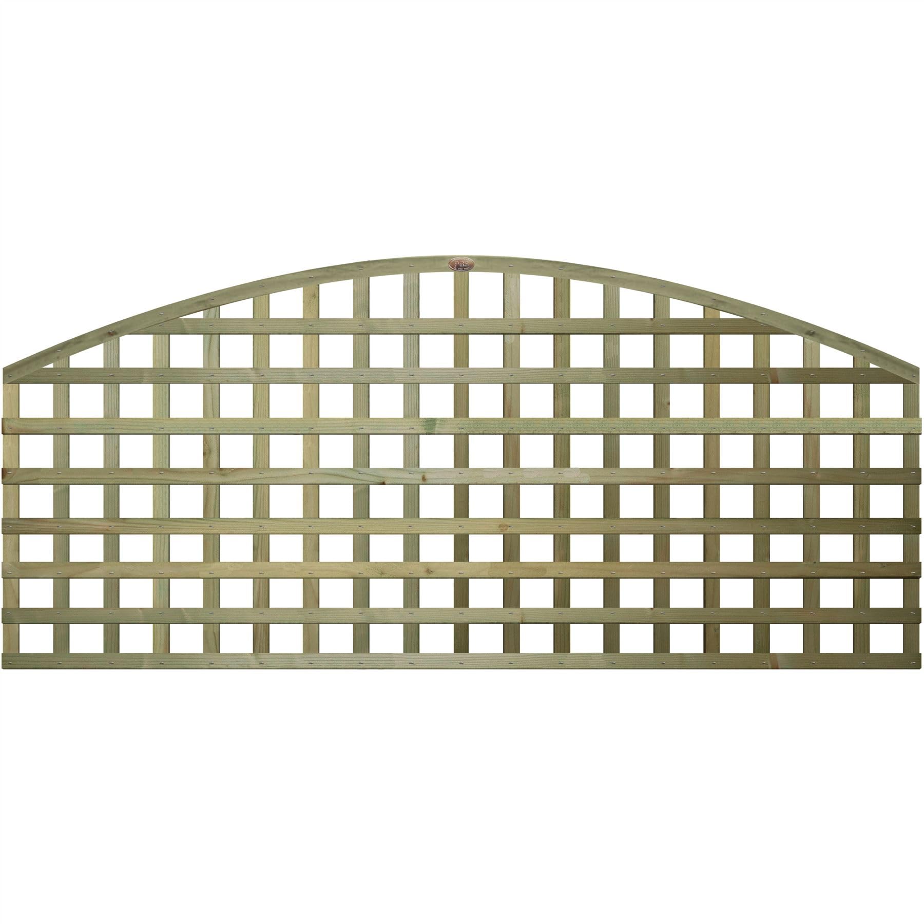 Fence Trellis Topper, 6ft x 2ft Privacy Arch Top Wooden Panel (3 Pack)