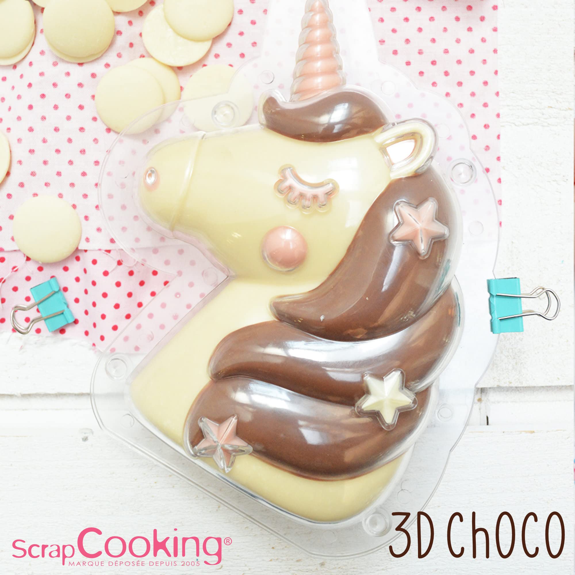 Foremka Choco Jednorożec - Sztywna forma czekoladowa 3D - 6755
