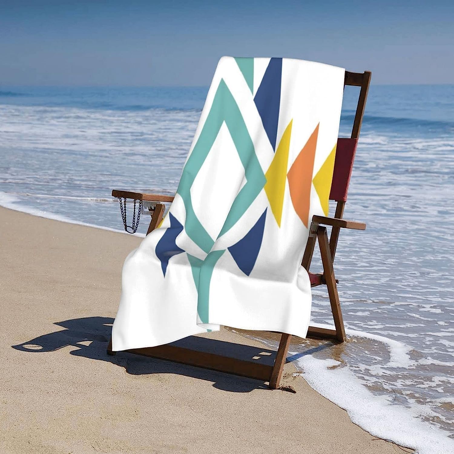 Serviette de Plage 200x200 Femme Homme Enfant, Drap de Plage XXL Serviette Plage Anti Sable à Séchage Rapide Grande Serviette Plage Triangle, pour Bain, Piscine, Camping Diamant B53