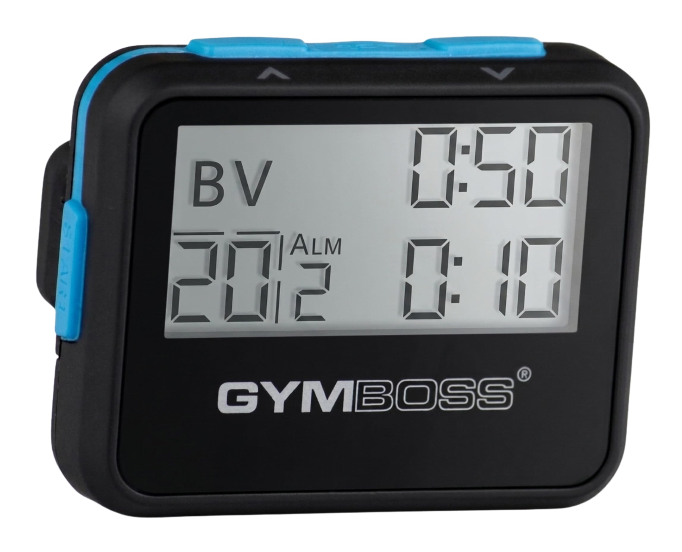Gymboss Timer per intervalli e cronometro – Rivestimento Morbido, Colore: Nero/Blu