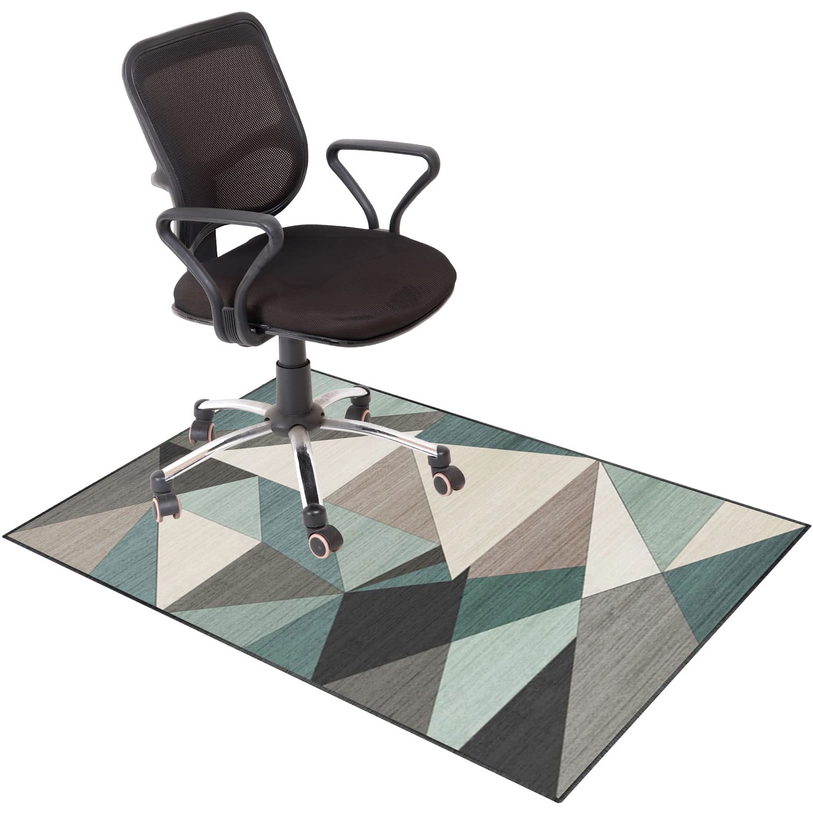 EYZO 90 × 120 cm Chair Mat For Carpeted Floor, Gaming Chair Mat, Office Chair Mat, Multi-Purpose Carpet Protector, Desk Chair For Carpeted And Hardwood Floor, Protects Floors, Non-Slip Soundproofing