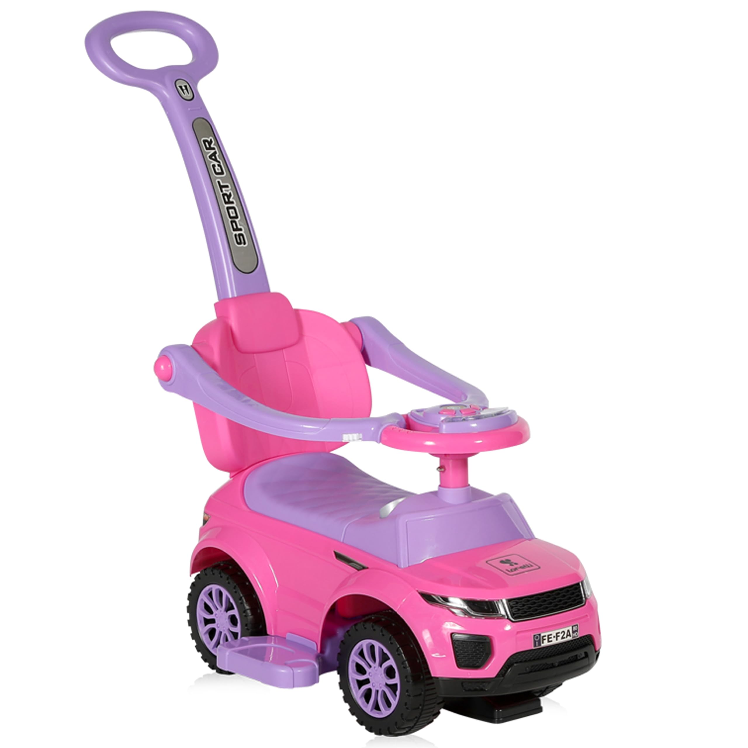 AIYAPLAY Porteur Enfant 3 En 1 Robot – Voiture à Pousser Avec Pédales, Poignée Parentale, Lumières Et Musique, Blanc, Dès 12 Mois