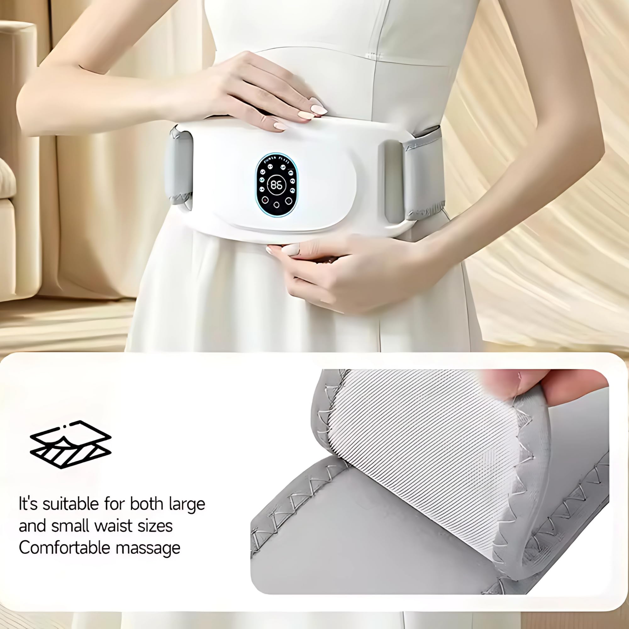 AROGYA Electric Fitness Slimming Massager belt | Tummy Massage Weight Loss, Muscle Pain Body Belt, Belly Vibrating Waist Belt for Weight Loss | Fat Burning belt| Unwanted Belly/Tummy Fat - Image 3 thumbnail