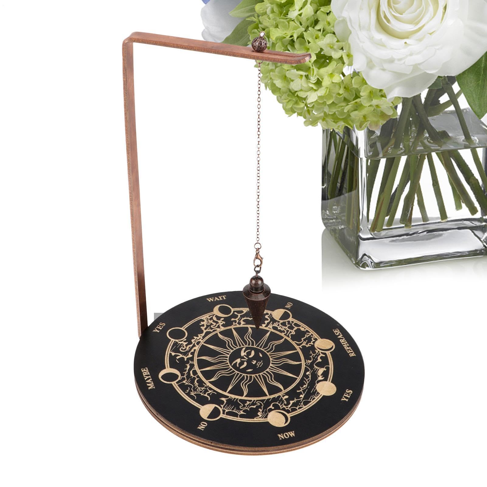 Generisch Kristallregal aus Holz – Pendelständer, Ornamenthalter | dekorativer Aufbewahrungsorganisator aus Stein und Felsen | Meditations-Wahrsagerei-Kristall-Pendel-Vitrine für Altar-Tischde