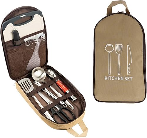 Jaugufiy Bolsa para cuchillos de chef, bolsa de utensilios de camping, bolsa portátil para cubiertos de viaje, mochila para cuchillos y bolsa de