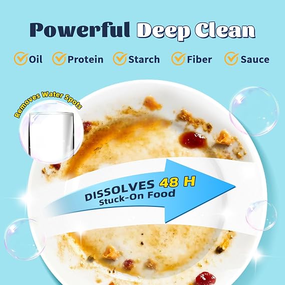 Dishwasher Detergent Powder + Booster, 90 Loads | Plastic-Free, Eco-Friendly Dishwasher Soap Pods Alternative, Concentrated Plant-Based Enzymes Cuts Grease & Grime, No Water Spots (Fragrance-Free)