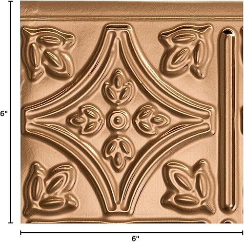 Miniatura 43 de FASÄDE Panel decorativo para salpicaduras de vinilo con estilo tradicional y patrón 1 en ónix cepillado (muestra de 6 x 6 pulgadas)