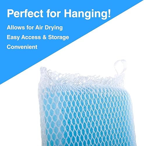 Miniatura 10 de NuValu Esponjas de malla multiusos para limpieza de cocina, esponjas de colores surtidos (paquete de 6)