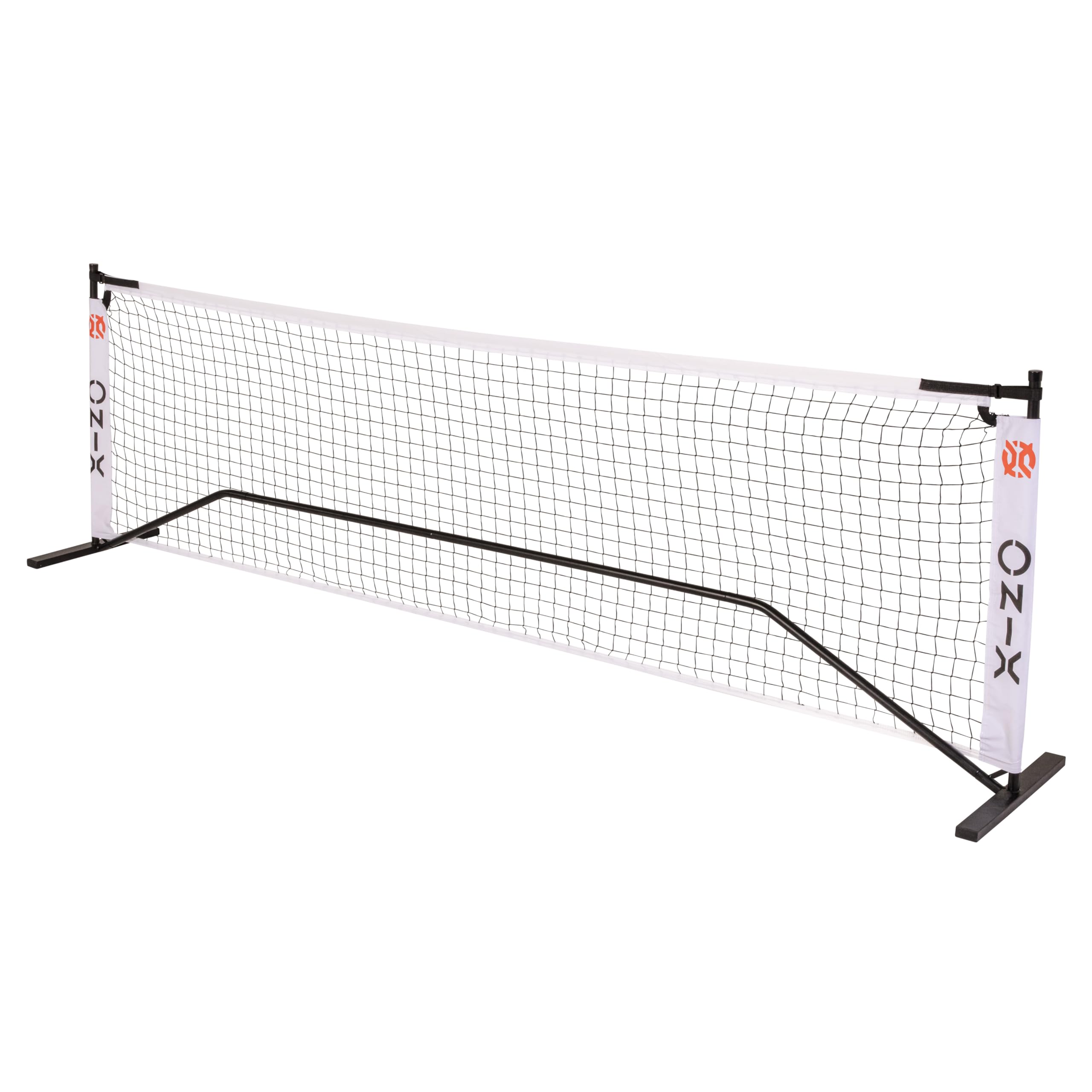 ONIX Pickleball Netz, 2-in-1 tragbares Netz und Übungsnetz-Set, inkl. Tragetasche mit Rollen, Weiß