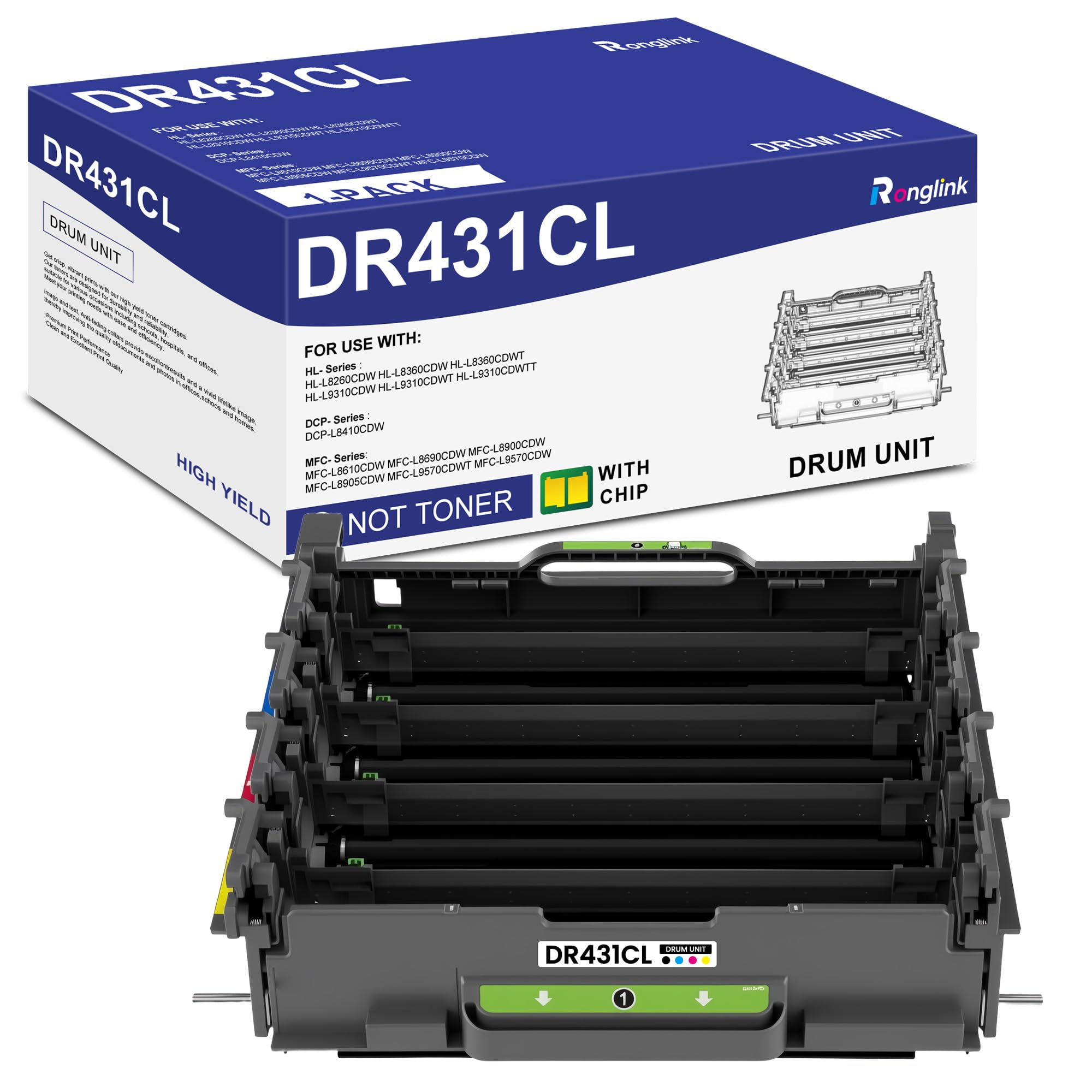 dr431cl dr-431cl drum unit replacement for brother dr431 drum for mfc-l8610cdw mfc-l8900cdw hl-l8260cdw hl-l8360cdw hl-l8260cdn hl-l9310cdw mfc-l9570cdw mfc-l8905cdw dcp-l8410cdw printer, 1-pack