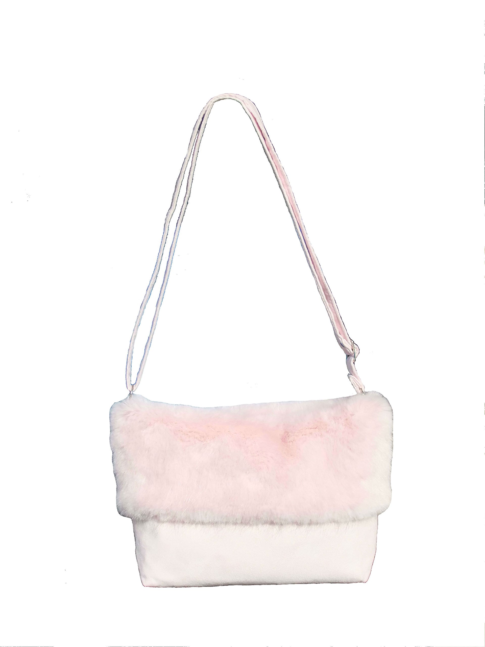 LONI Women's Groovy Faux Fur Crossbody Bag – Soft Winter Shoulder Bag With Adjustable Strap - View #13