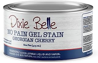 Dixie Belle No Pain Gel Stain - Georgian Cherry - Oil-Based Stain DIY Wood Stain for Projects - Deep Coverage, Wood Grain Enhancer