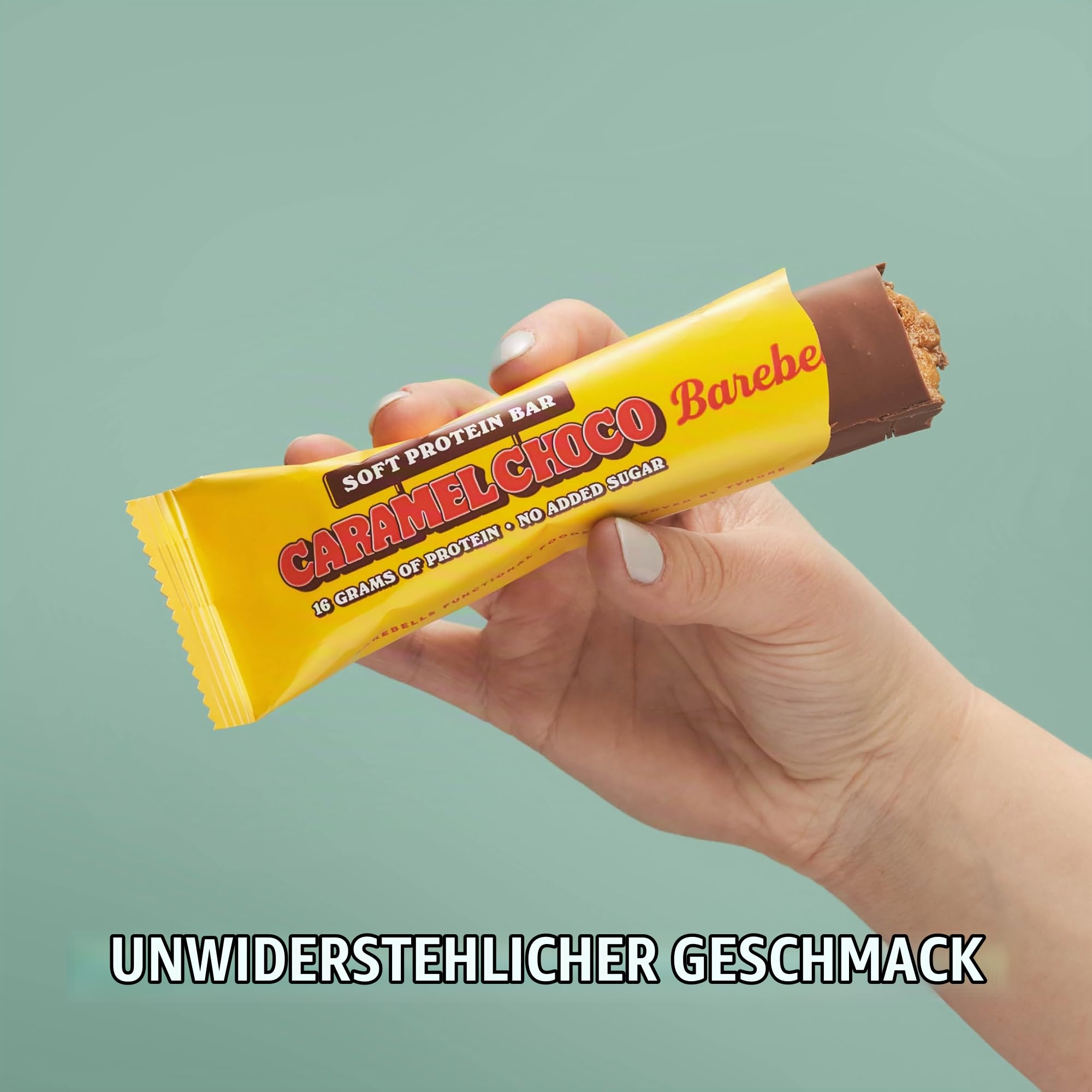Barebells Soft Protein Bar | zuckerarme Protein Riegel/Eiweißriegel (Caramel Choc, 12x55g)