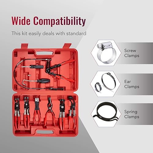 Miniatura 7 de Orion Motor Tech Kit de herramientas de desconexión de línea de 25 piezas para sistemas de aire acondicionado y transmisión y alicates de abrazadera