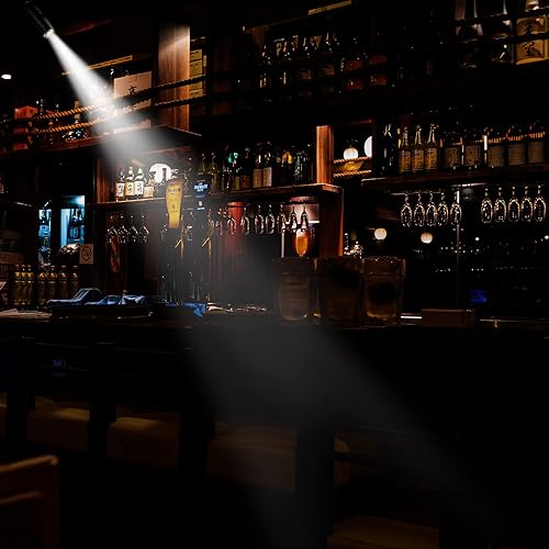 Miniatura 6 de 3 unids Pinspot luz con cable de bola de discoteca luz blanca LED de escenario iluminación de escenario 5 W brillante bola de espejo luces de haz