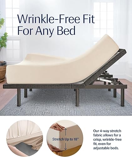 Miniatura 5 de REST Evercool+ - Juego de sábanas de iniciación, color marfil Cali King, sábanas transpirables para personas que duermen con calor y sudores