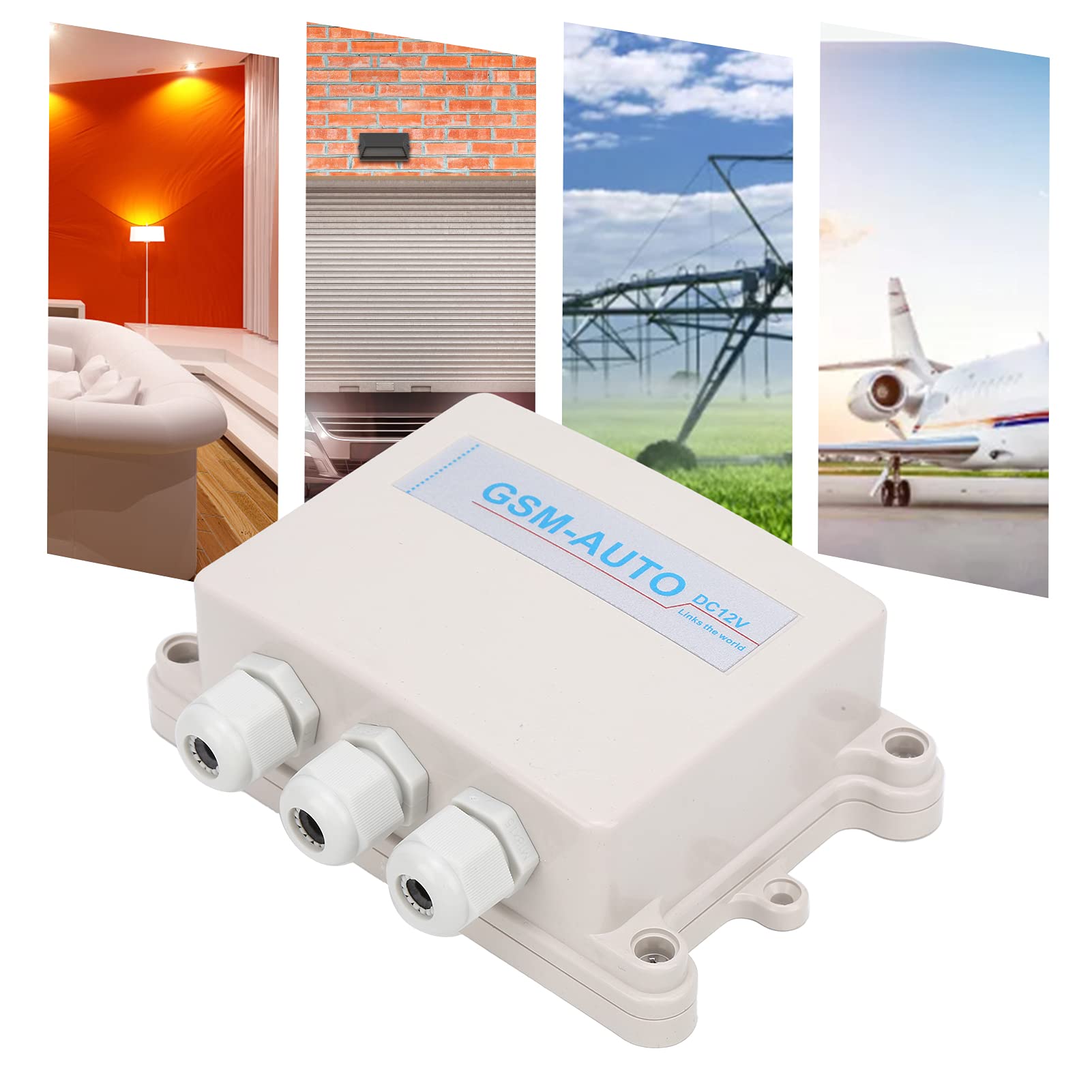 AMONIDA Mando a Distancia de Doble Canal, Inalámbrico, Resistente Al Agua, gsm 4G, Interruptor Remoto para Control de Acceso de Puerta, Avión, Hangar, ABS (Versión de EE. UU.)