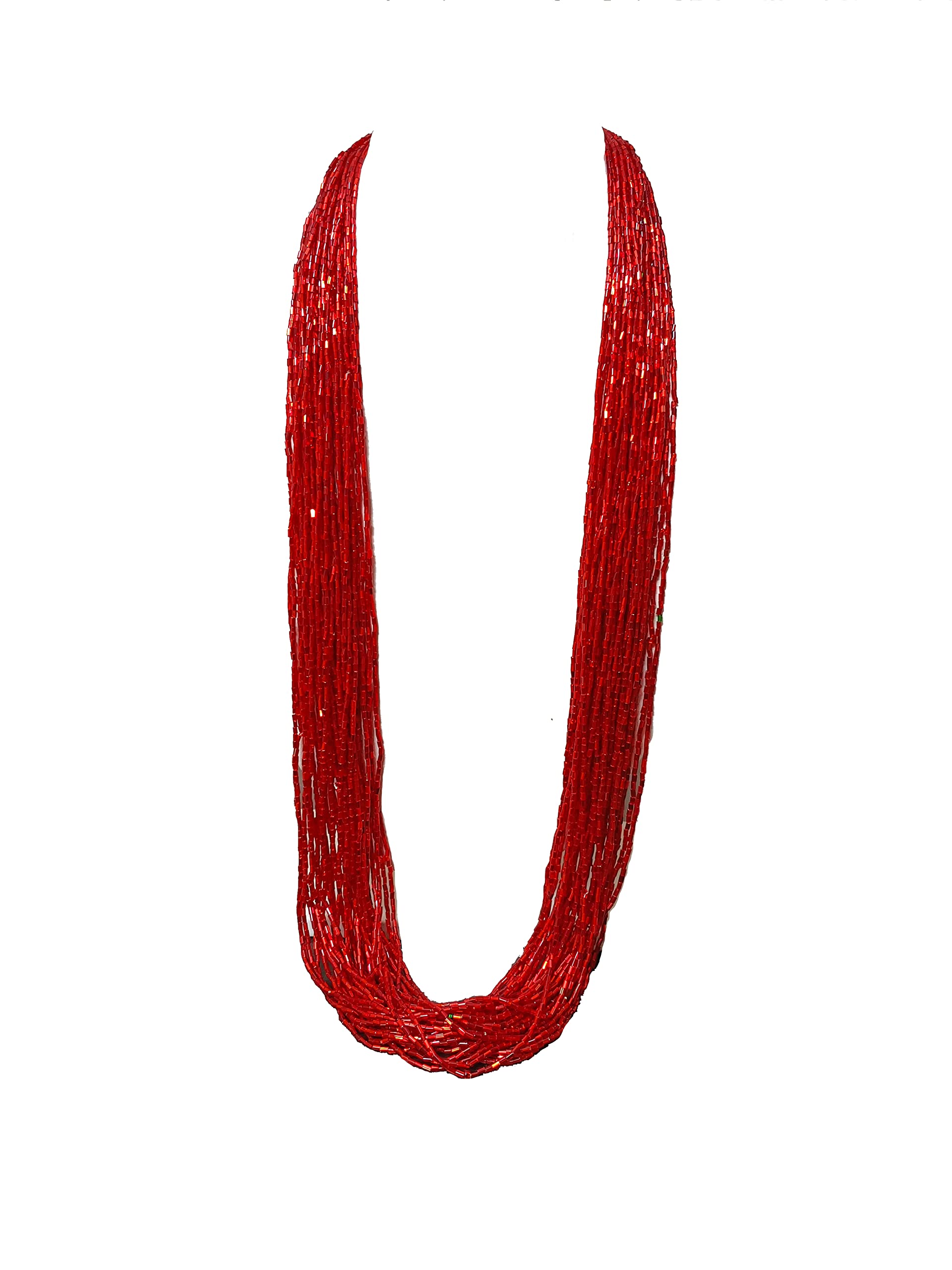 DISHIKA COLLECTION 24 Lop/String Red Nepali Pote Necklace for Women (B09WDXSN5M) Amazon Price History, Amazon Price Tracker