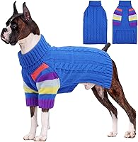Vista 37 de Suéteres XXL elásticos para perros, suéter de punto de cuello alto para perros extra grandes, suéteres para perros de tamaño grande, suéter cálido
