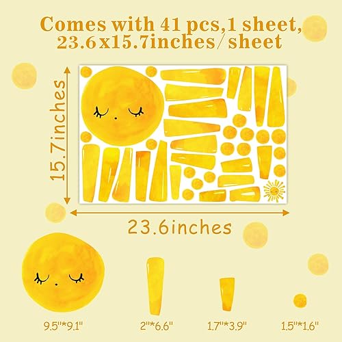 Miniatura 6 de Calcomanía de pared con diseño bohemio para despegar y pegar, calcomanías de pared de lunares, diseño de lunares, tela de acuarela para habitación